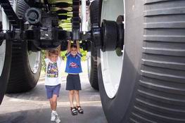 Just "hanging around" Big Foot, the monster truck