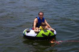 Mark and Patch getting ready to tube