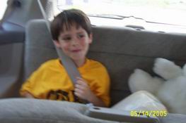 A happy little football player