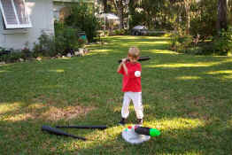 Hmmmmmm.  No much of a swing, there, slugger.