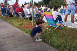 Patch watching the parade - ain't he cute!