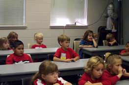 My brilliant child answering questions
