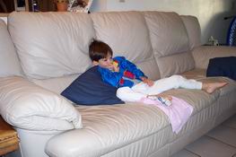 Bumming out while icing his toe