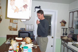 David got caught raiding the turkey