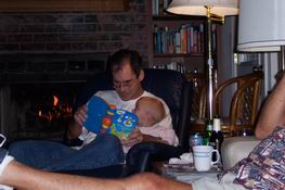 Mark reading to Cate