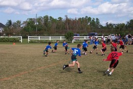 Alex carrying the ball