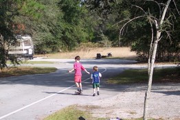 Shane kept running after Patch on his skateboard