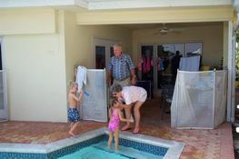 Ashley & Preston greeting Nana & Papa