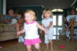 Julia kept chasing Danielle around saying, "No, Baby!"