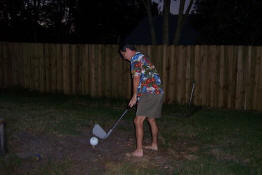 Alex got this hysterical oversized golf set - although I think Mark had more fun with it!