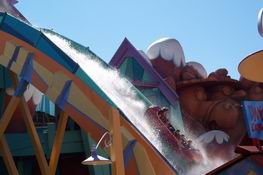 Mark got this shot of us on the log ride - Alex is in front, I'm in back and Patch is in front of me