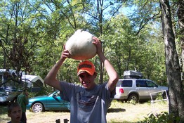 Tim found this HUGE mushroom - yes, that's a real mushroom!