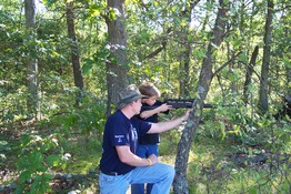 Rod showing Alex the ropes