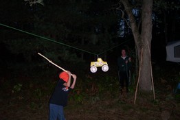 Alex got the first swing at the pinata