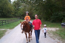 Patrick was very proud on his noble steed!