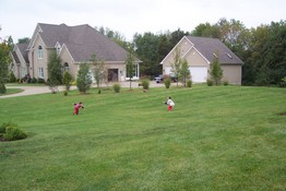 Tossing the football