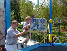 The guy would pull him back and let him go like a sling shot