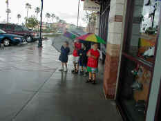 Nathan, Alex, Carter and Patrick "Singing in the Rain!"