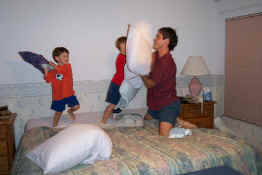 Playing Pillows Fight