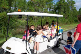 Obviously, a golf cart.
