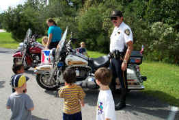 Patch was mesmerized by the motorcycles