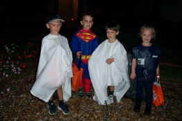 We went trick-or-treating with Jacob and Clara - we felt VERY safe with Superman and a Police Woman with us!