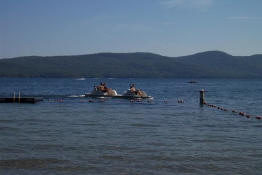 A heated paddle boat race!!