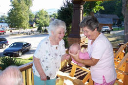 Great Nana meeting Danielle for the first time