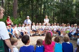 All of the kids in white are Alex's class