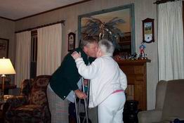 Uncle Jim saying goodnight - awwww
