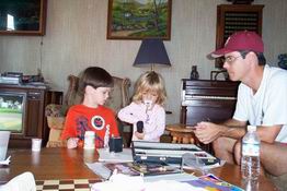 Julia helped Patch and Mark play backgammon