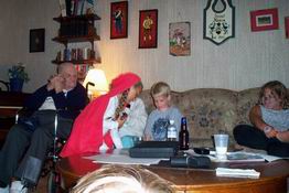 Little Red Riding Hood coming to Grandma's aid