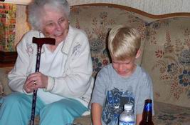 Great Nana admiring Preston's roars!