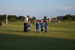 Patrick's team warming up