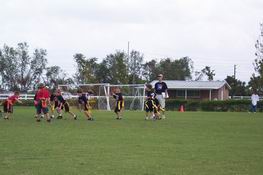 Playing quarterback during the game